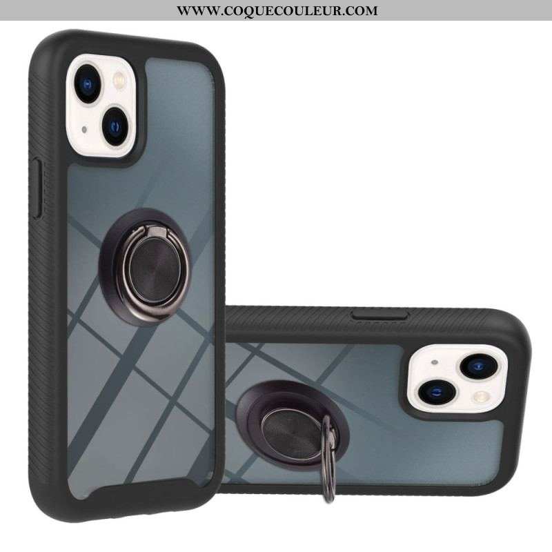 Coque iPhone 14 Plus Transparente avec Anneau-Support