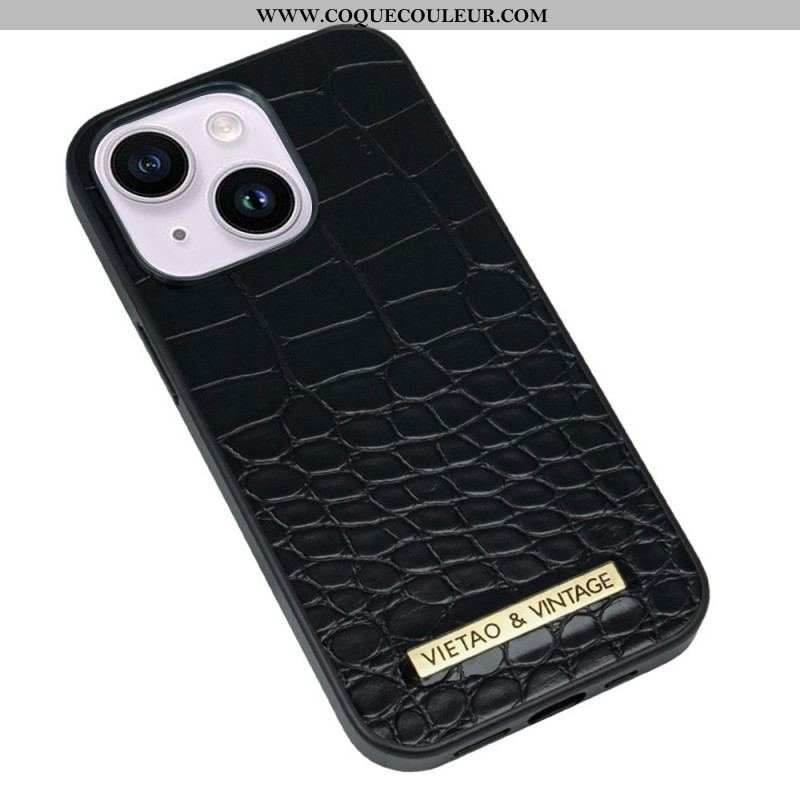 Coque iPhone 14 Plus Effet Peau Crocodile VIETAO