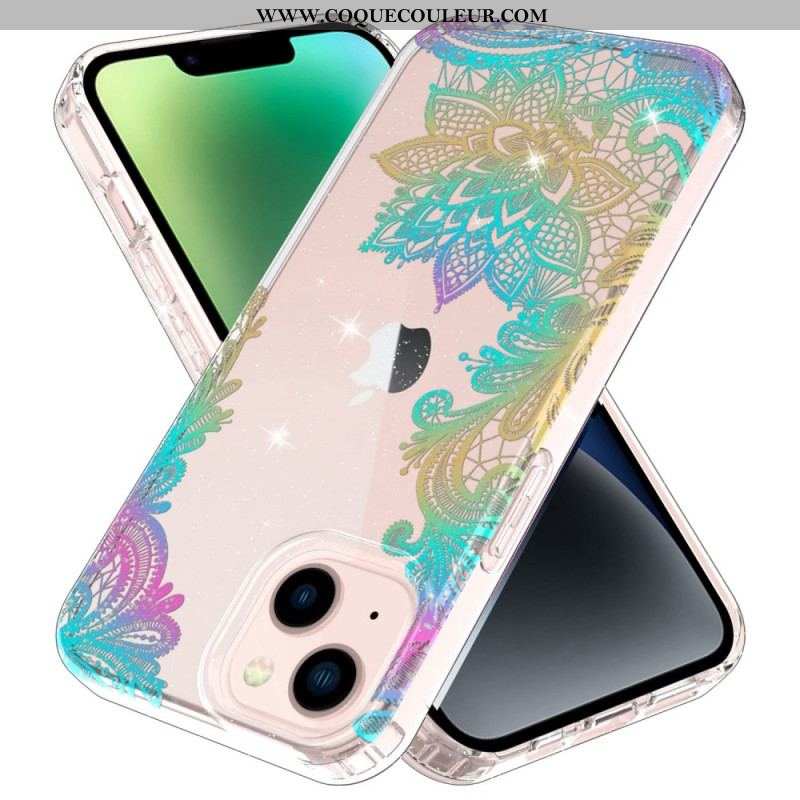 Coque iPhone 14 Plus Silicone Flexible Étoiles / Papillons