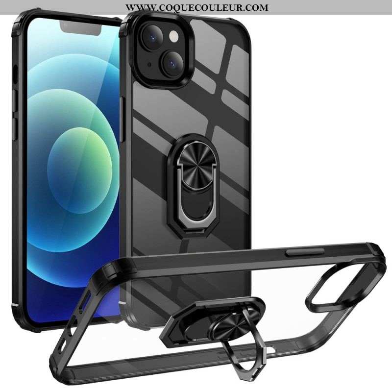 Coque iPhone 14 Plus Transparente avec Anneau-Support