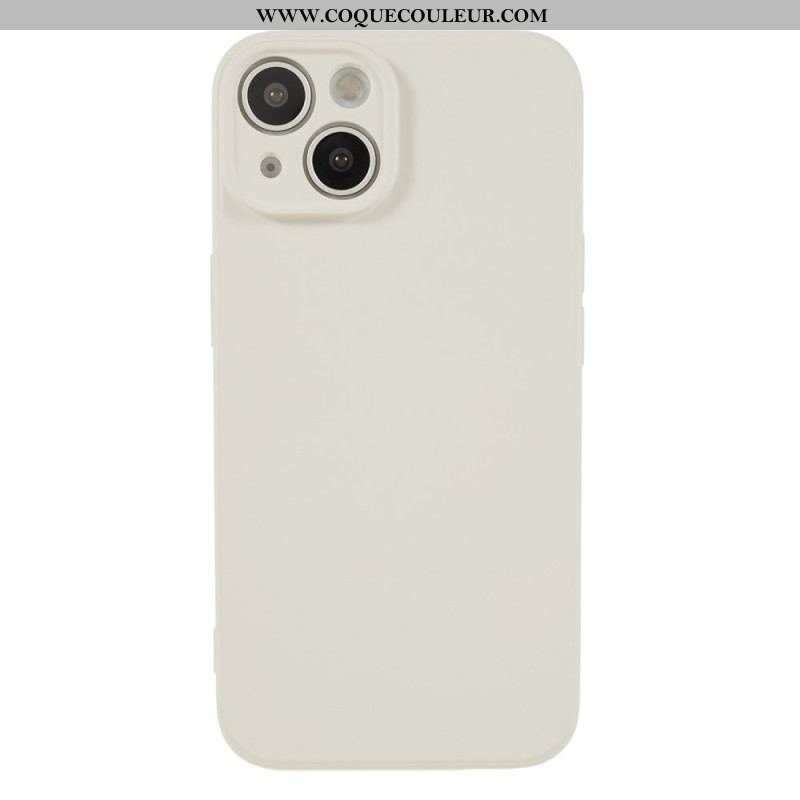 Coque iPhone 15 Plus Silicone Pastel et Microfibre