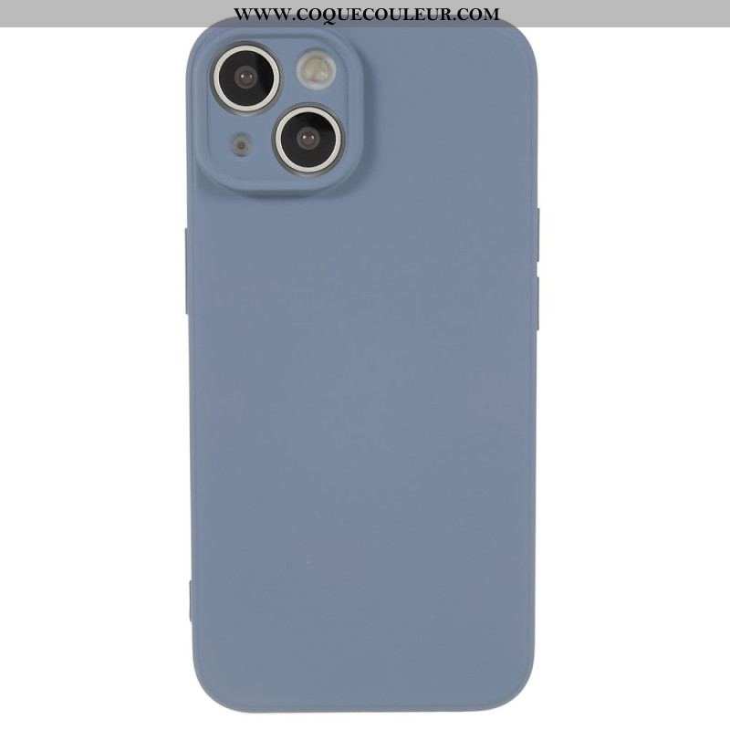 Coque iPhone 15 Plus Silicone Pastel et Microfibre