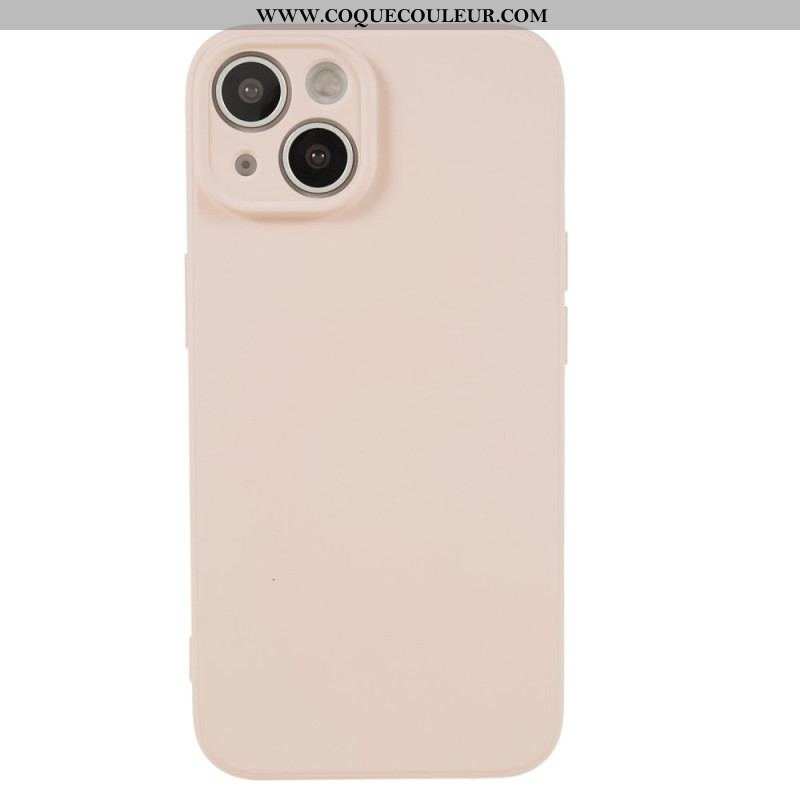 Coque iPhone 15 Plus Silicone Pastel et Microfibre