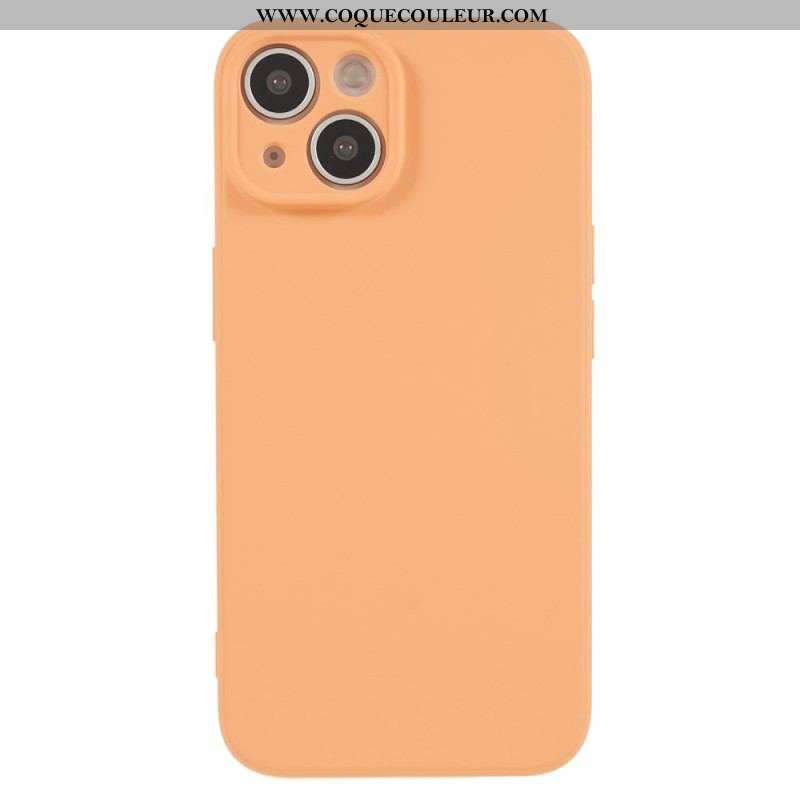 Coque iPhone 15 Plus Silicone Pastel et Microfibre