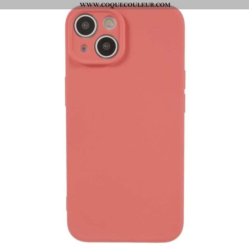 Coque iPhone 15 Plus Silicone Pastel et Microfibre