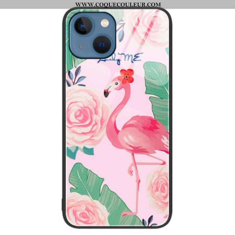 Coque iPhone 15 Plus Verre Trempé Flamant Rose