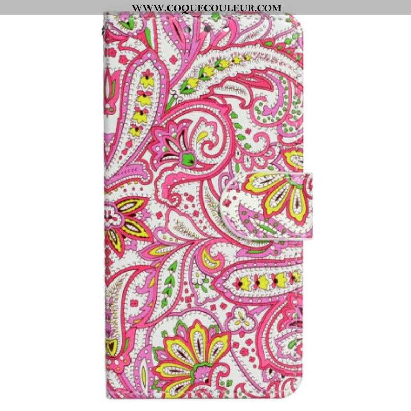 Housse iPhone 15 Plus Motif Coloré à Lanière