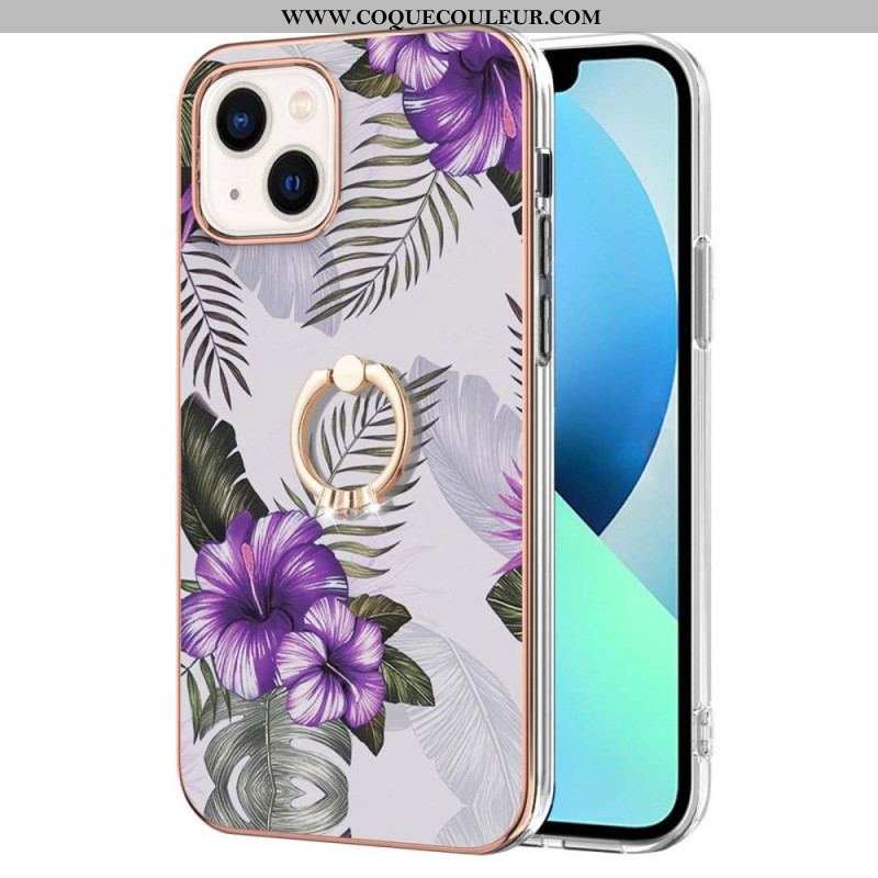 Coque iPhone 15 Plus Fleurs Anneau-Support