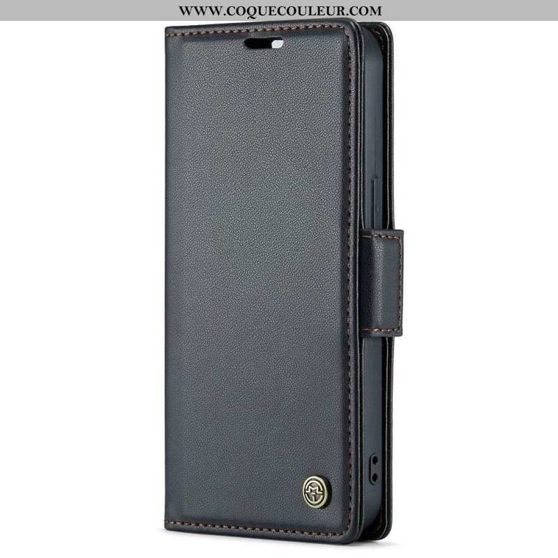 Housse iPhone 15 Plus Style Cuir CASEME