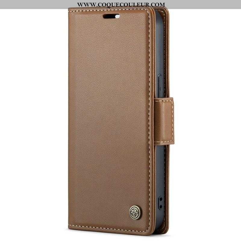 Housse iPhone 15 Plus Style Cuir CASEME