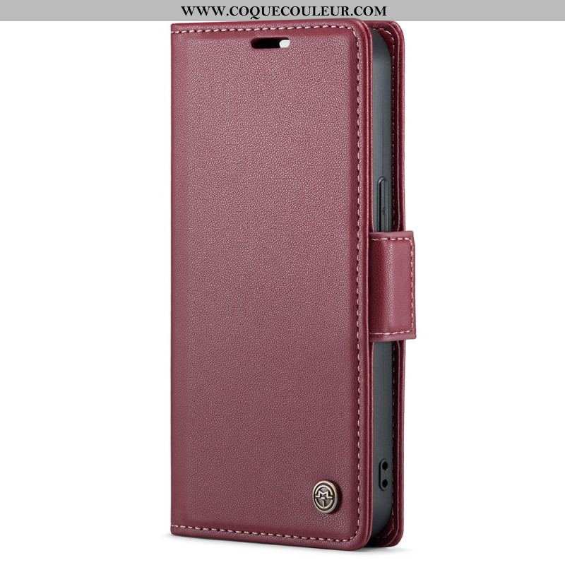 Housse iPhone 15 Plus Style Cuir CASEME