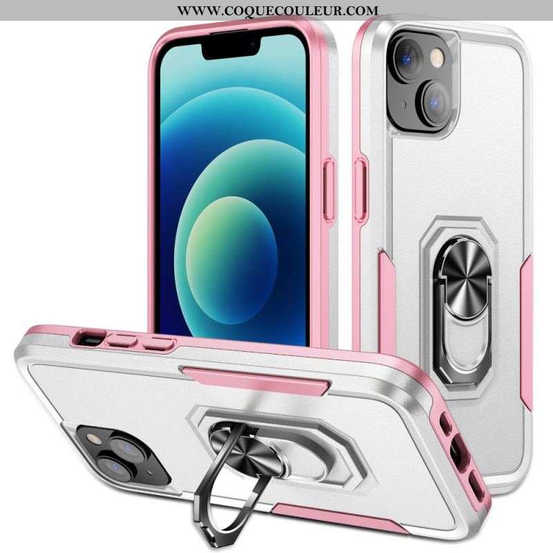 Coque iPhone 15 Plus Anneau-Support Bicolore