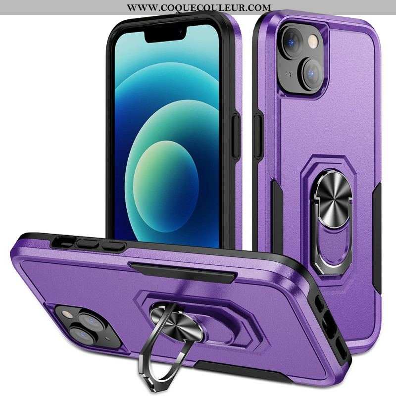 Coque iPhone 15 Plus Anneau-Support Bicolore