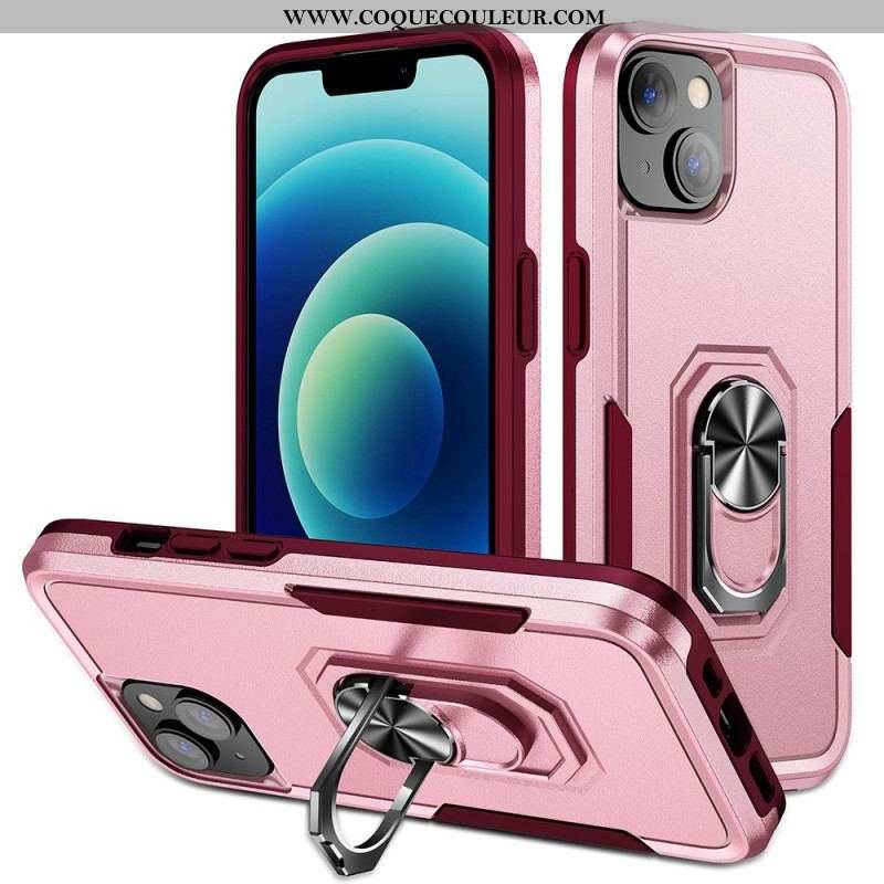 Coque iPhone 15 Plus Anneau-Support Bicolore