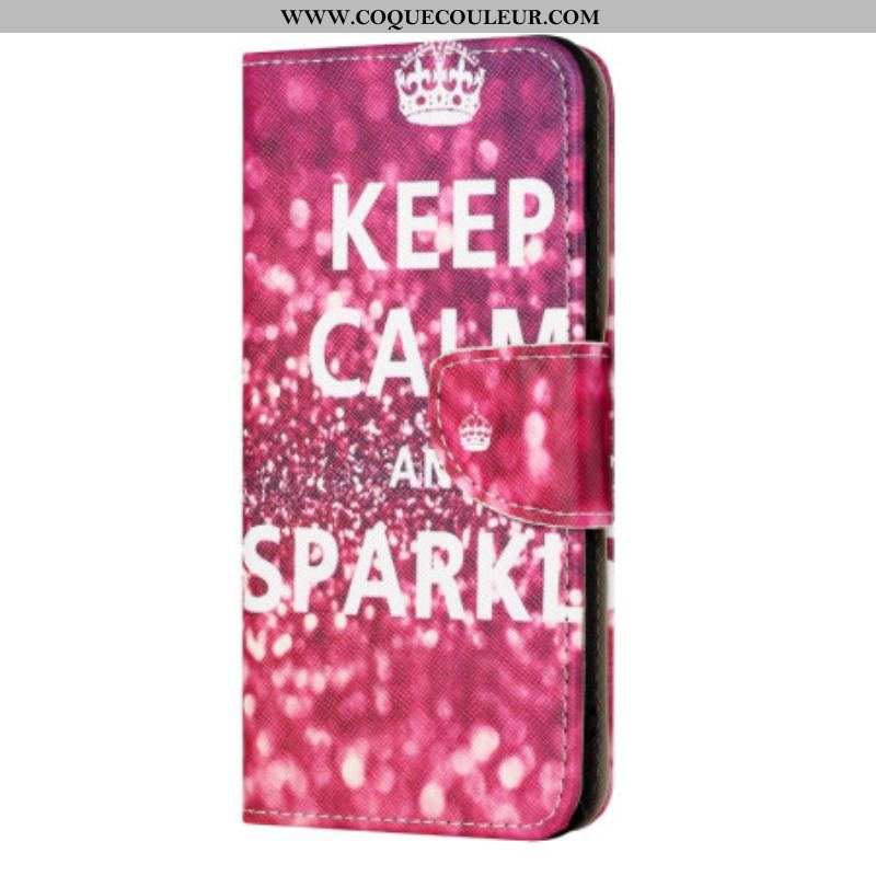 Housse iPhone 15 Plus Keep Calm and Sparkle