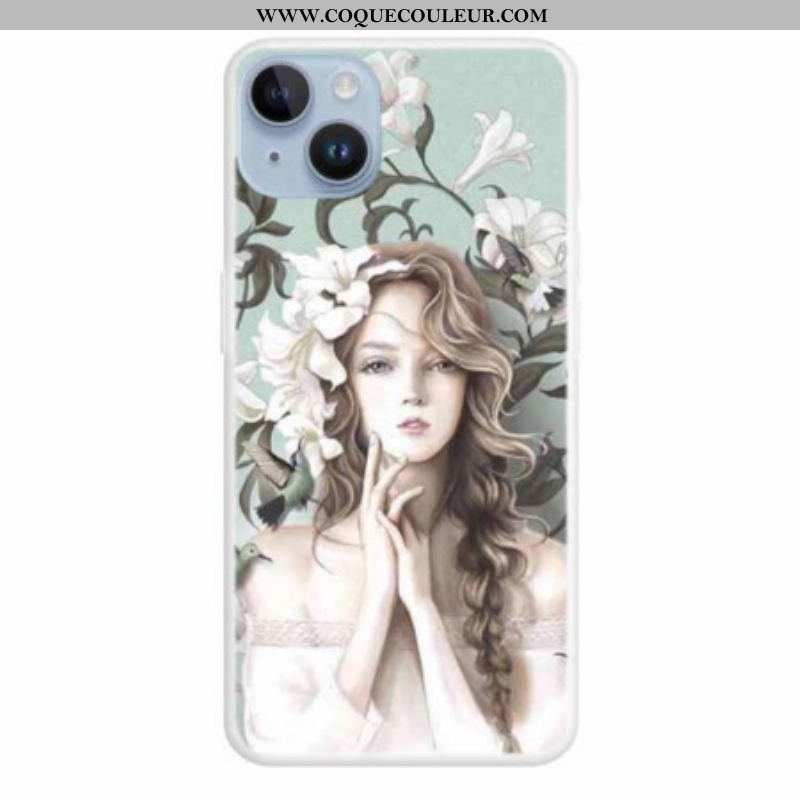 Coque iPhone 15 Plus Jolie Jeune Fille