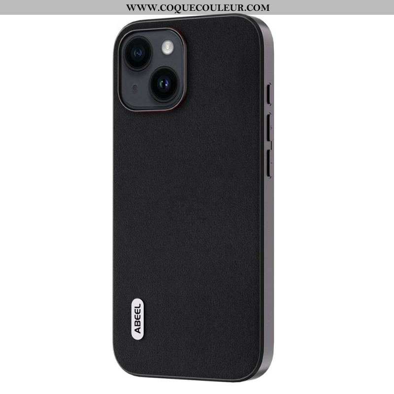 Coque iPhone 15 Plus Vrai Cuir Nappa ABEEL