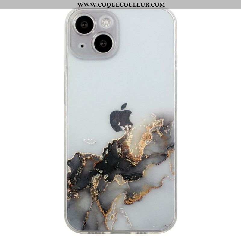 Coque iPhone 15 Plus Flexible Marbre