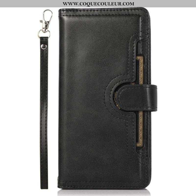 Housse iPhone 15 Plus Multi-Cartes et Pochette Frontale