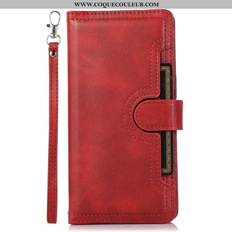 Housse iPhone 15 Plus Multi-Cartes et Pochette Frontale