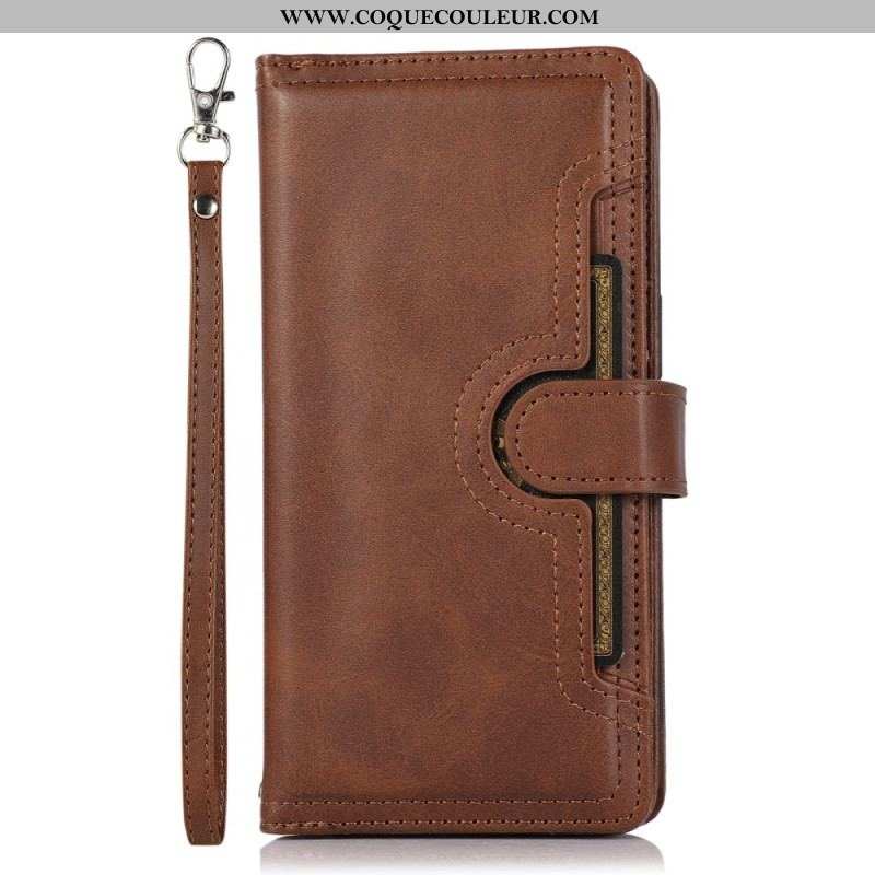 Housse iPhone 15 Plus Multi-Cartes et Pochette Frontale