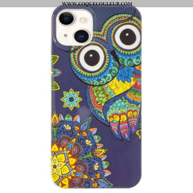 Coque iPhone 15 Plus Fluorescente Hibou