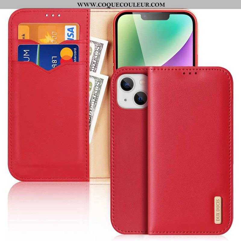 Flip Cover iPhone 15 Plus Hivo Series DUX DUCIS