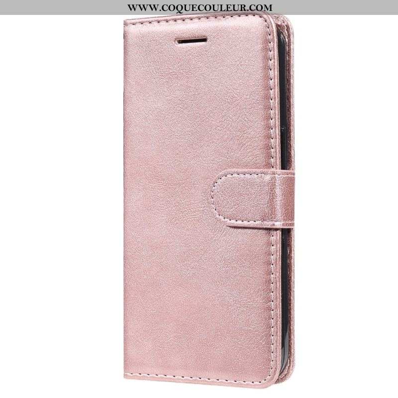 Housse iPhone 15 Plus Simili Cuir Uni à Lanière