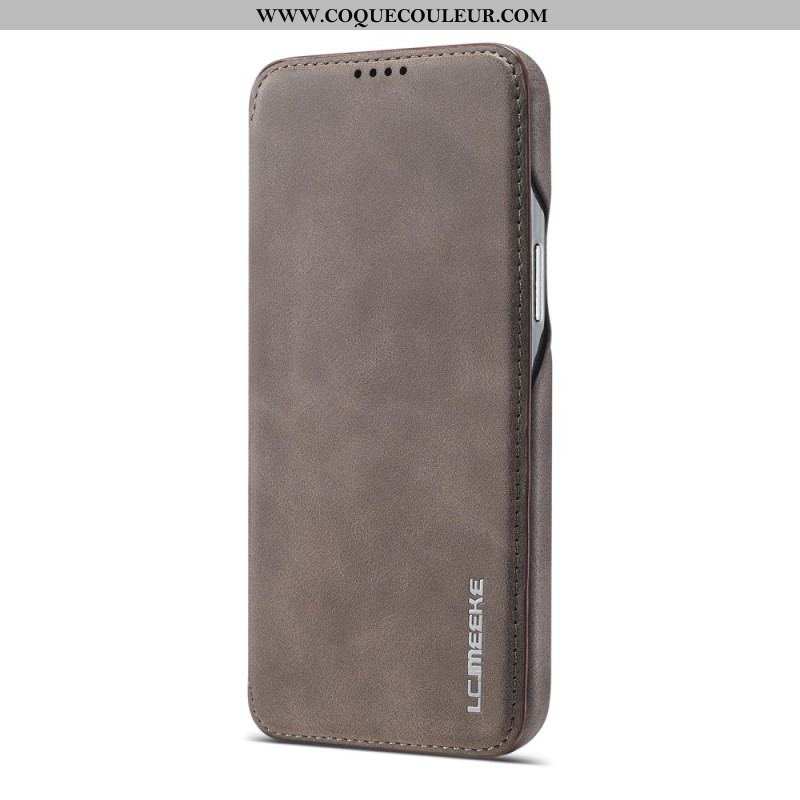 Flip Cover iPhone 15 Plus Simili Cuir LC.IMEEKE