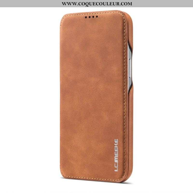 Flip Cover iPhone 15 Plus Simili Cuir LC.IMEEKE