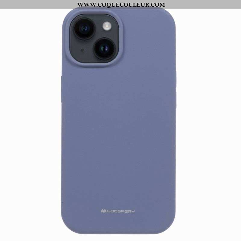 Coque iPhone 15 Plus Silicone Liquide Mercury Goospery