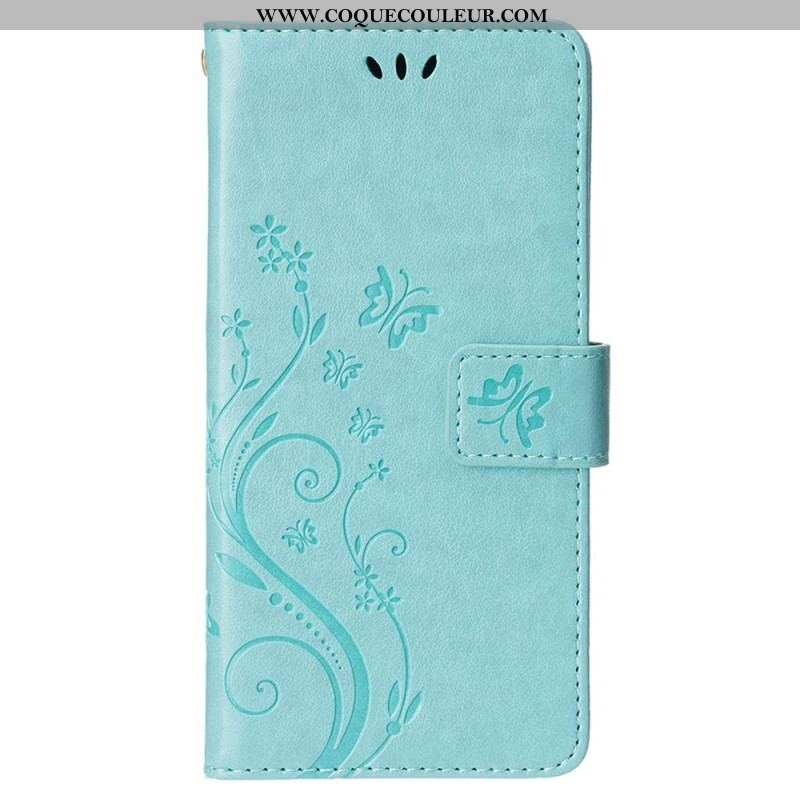 Housse iPhone 15 Plus Fleurs et Papillons