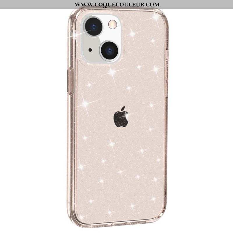 Coque iPhone 15 Plus Transparente Paillettes