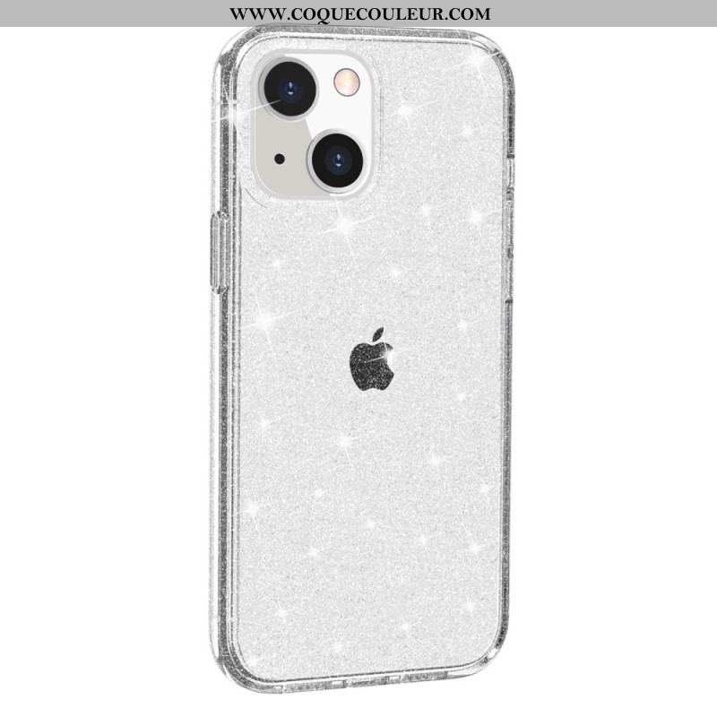 Coque iPhone 15 Plus Transparente Paillettes