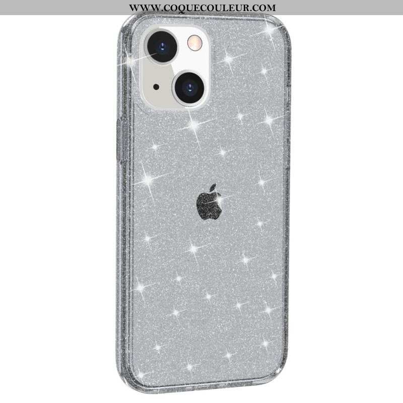 Coque iPhone 15 Plus Transparente Paillettes