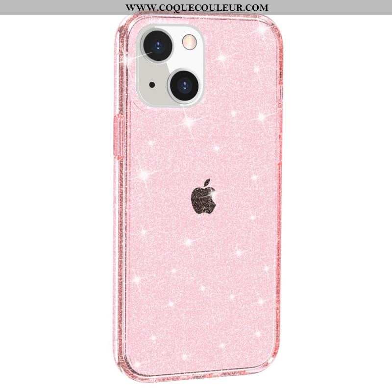 Coque iPhone 15 Plus Transparente Paillettes