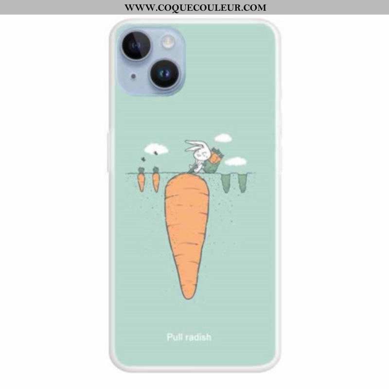 Coque iPhone 15 Plus Lapin au Jardin