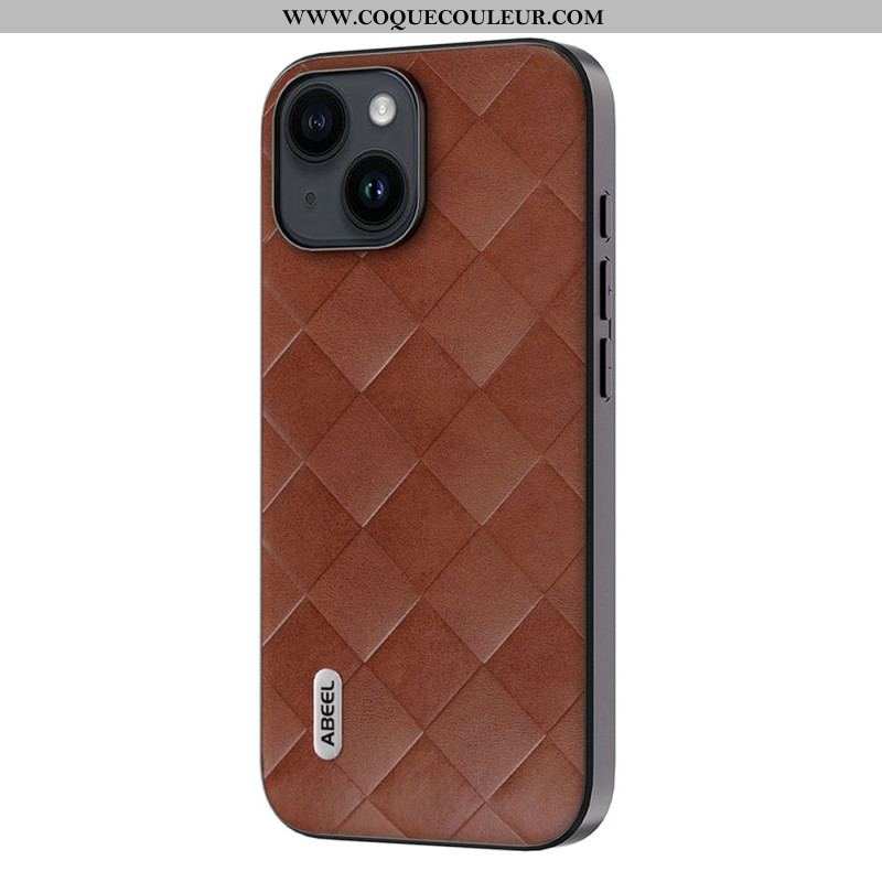 Coque iPhone 15 Plus Style Tissé ABEEL