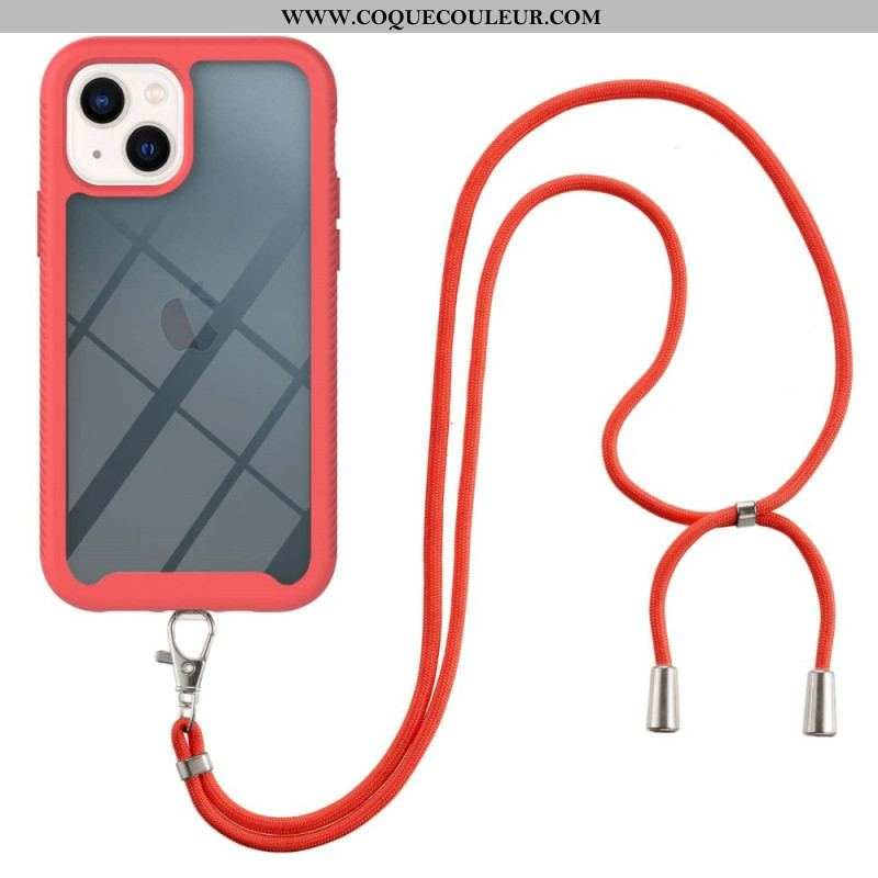 Coque iPhone 15 Plus à Cordon Transparente