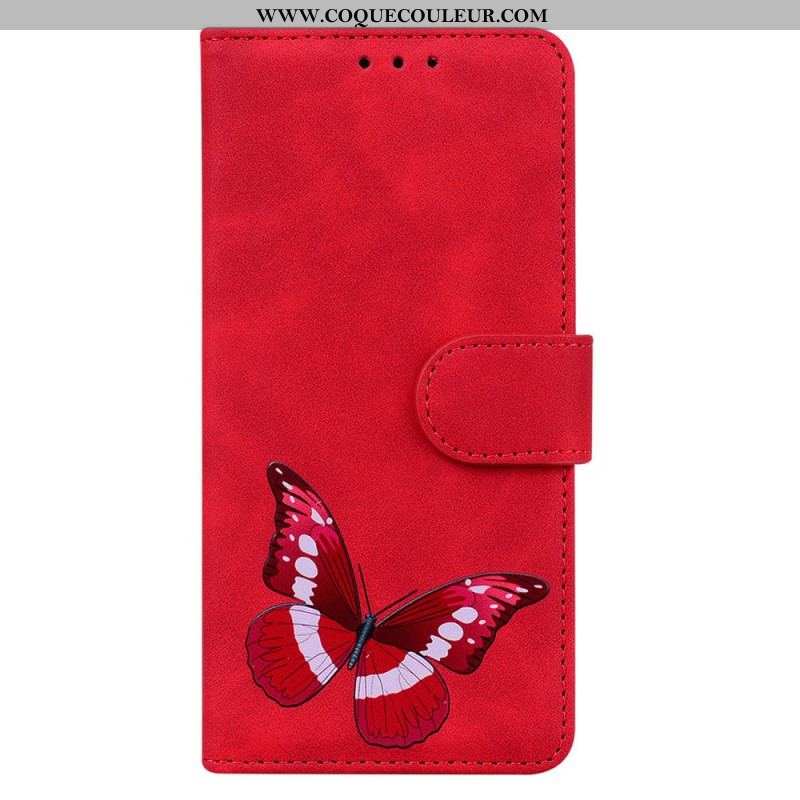 Housse iPhone 15 Plus Simili Cuir Papillon