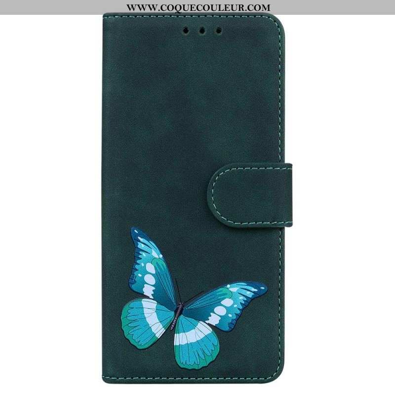 Housse iPhone 15 Plus Simili Cuir Papillon
