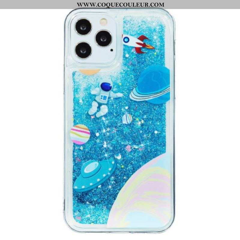 Coque iPhone 15 Pro Max Paillettes Espace