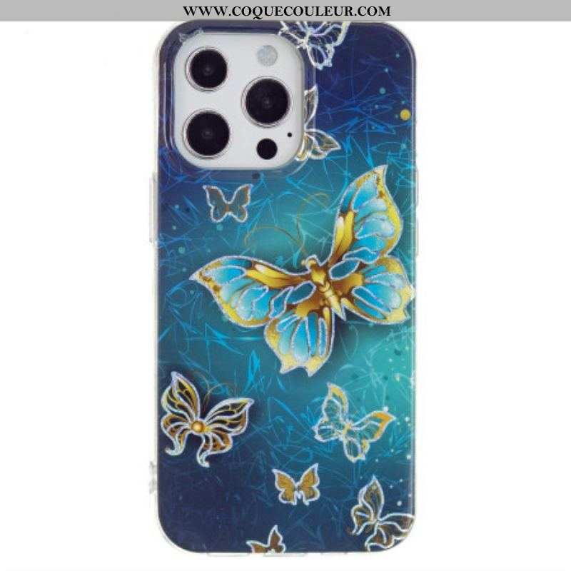 Coque iPhone 15 Pro Max Papillons Précieux