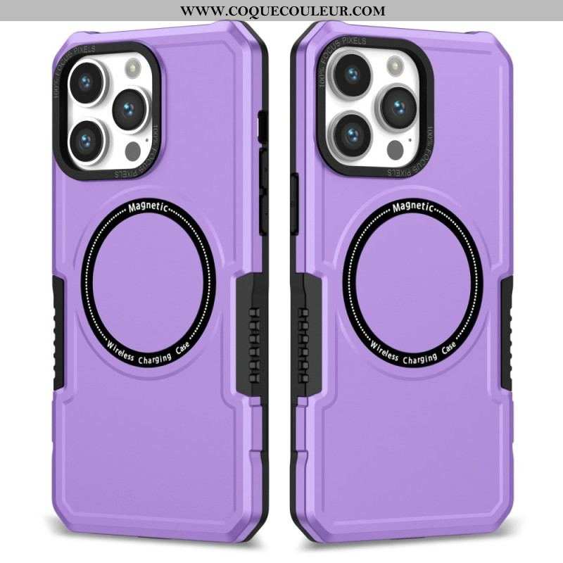 Coque iPhone 15 Pro Max Style Cuir Compatible Magsafe