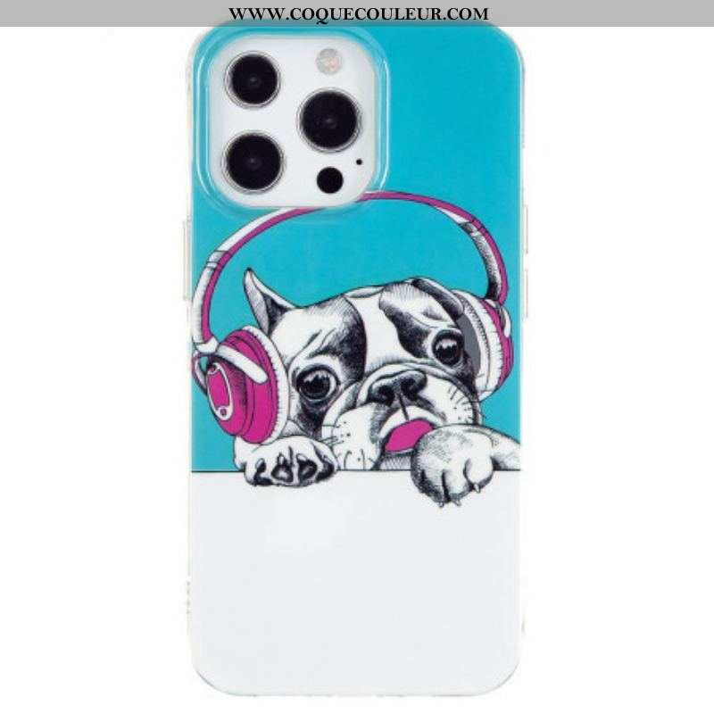 Coque iPhone 15 Pro Max Fluorescente Chien