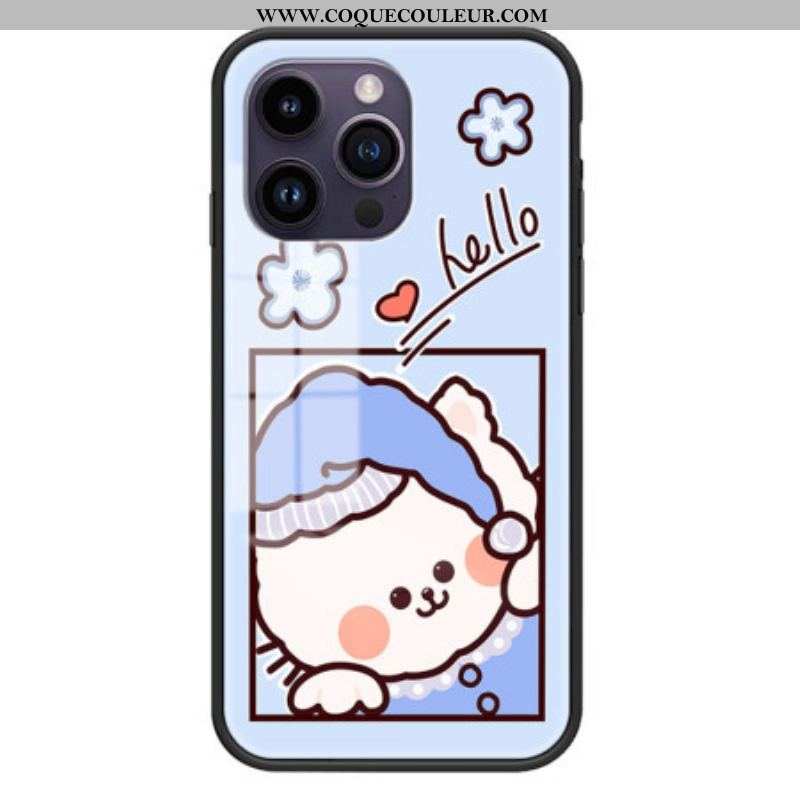 Coque iPhone 15 Pro Max Verre Trempé Blue Cat