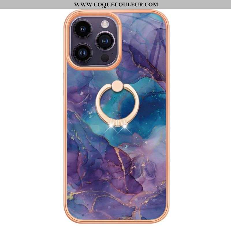 Coque iPhone 15 Pro Max Marbre avec Anneau-Support