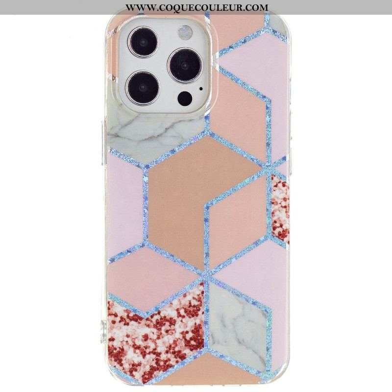 Coque iPhone 15 Pro Max Marbre Géométrique