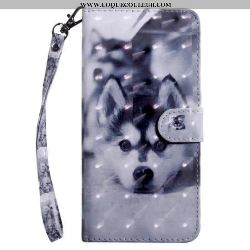 Housse iPhone 15 Pro Max Chiot à Lanière