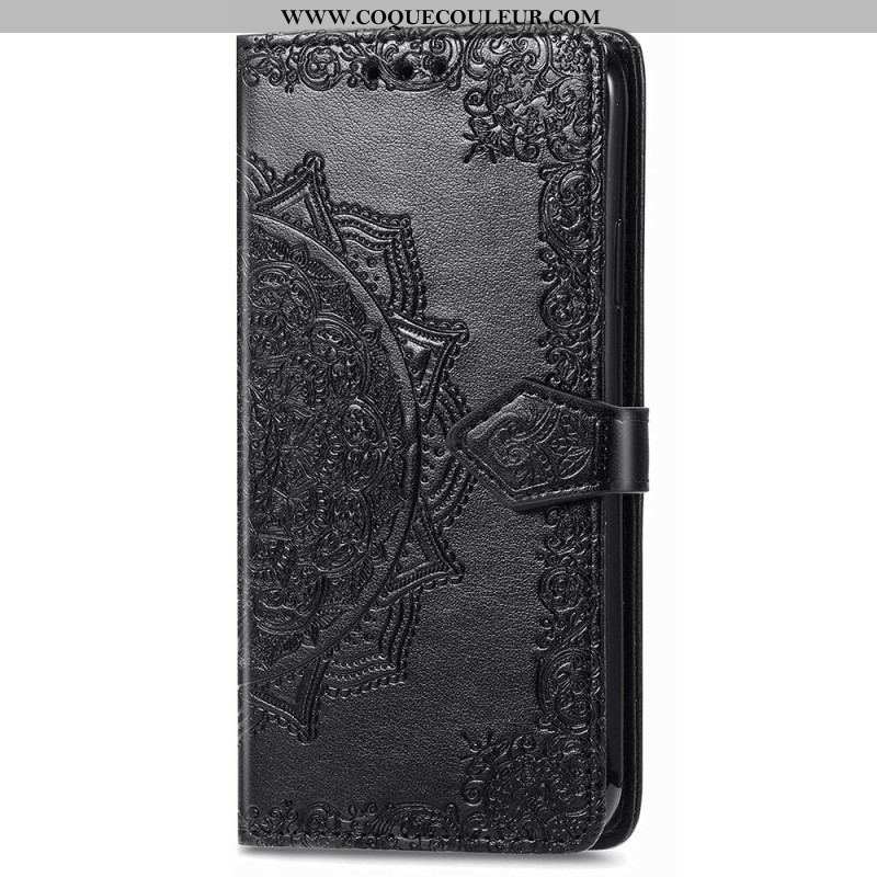 Housse iPhone 15 Pro Max Mandala Baroque à Lanière